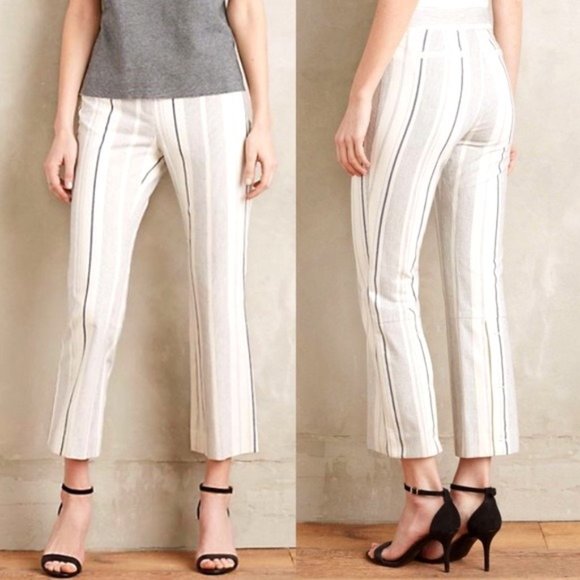 ANTHRO CARTONNIER Charlie Cropped Striped Pants